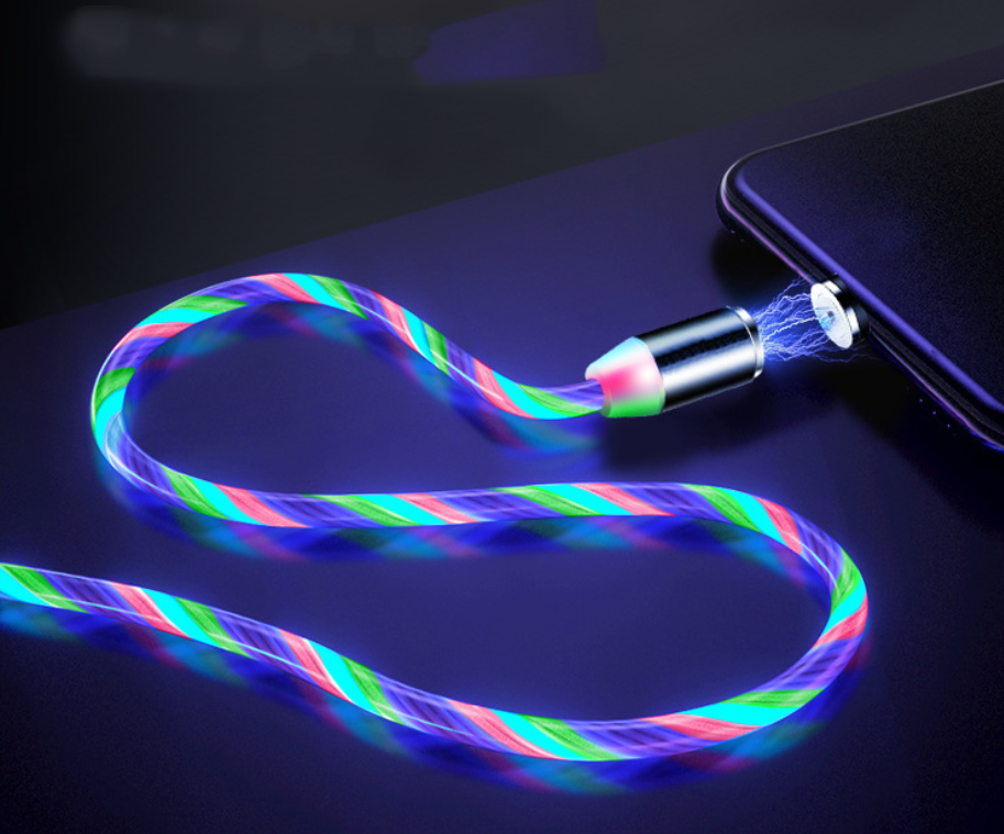 Flowing Light Magic Data Cable Compatible with Apple Devices