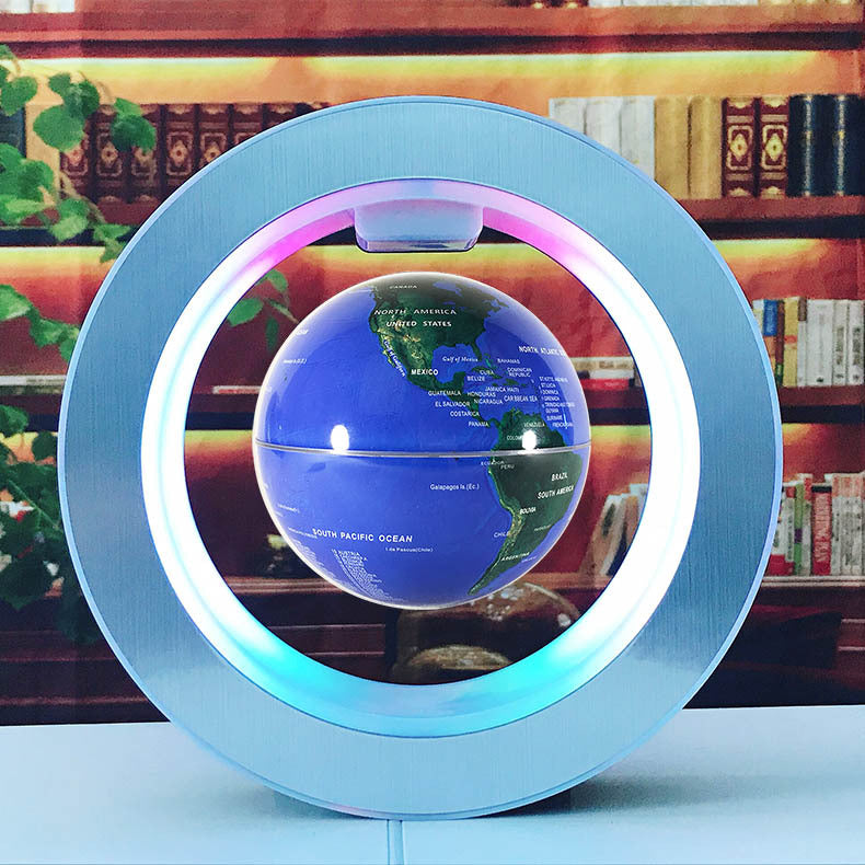 Anti Gravity Round Floating Globe with LED Map