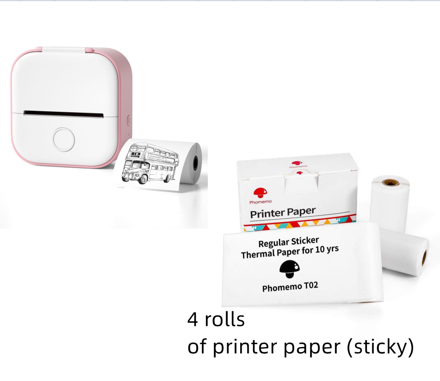 Print Photos and Labels Anywhere with Bluetooth Mini Printer