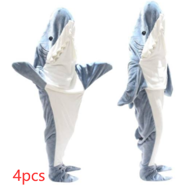 Cartoon Shark Sleeping Bag Dive into Dreamland