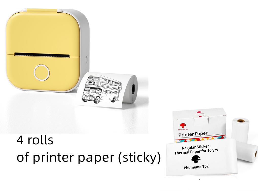 Print Photos and Labels Anywhere with Bluetooth Mini Printer