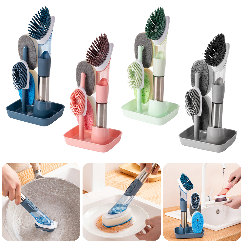 The Ultimate Multifunctional Long-Handled Dish Brush with Oily Sponge - Kitchen And Dinning - Easemill