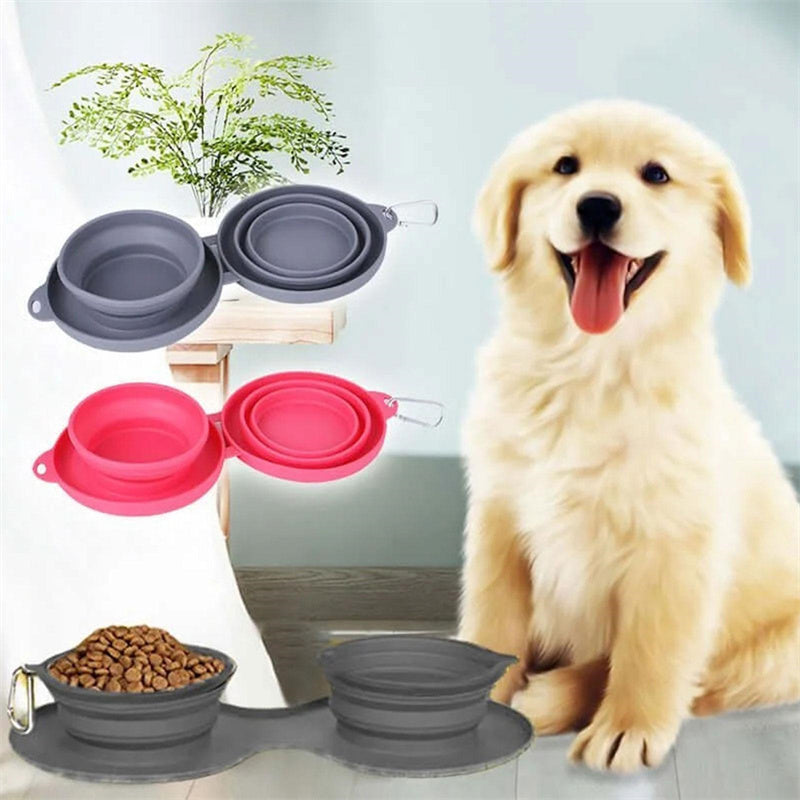 Pet Friendly Foldable Double Bowl - Pet Care - Easemill