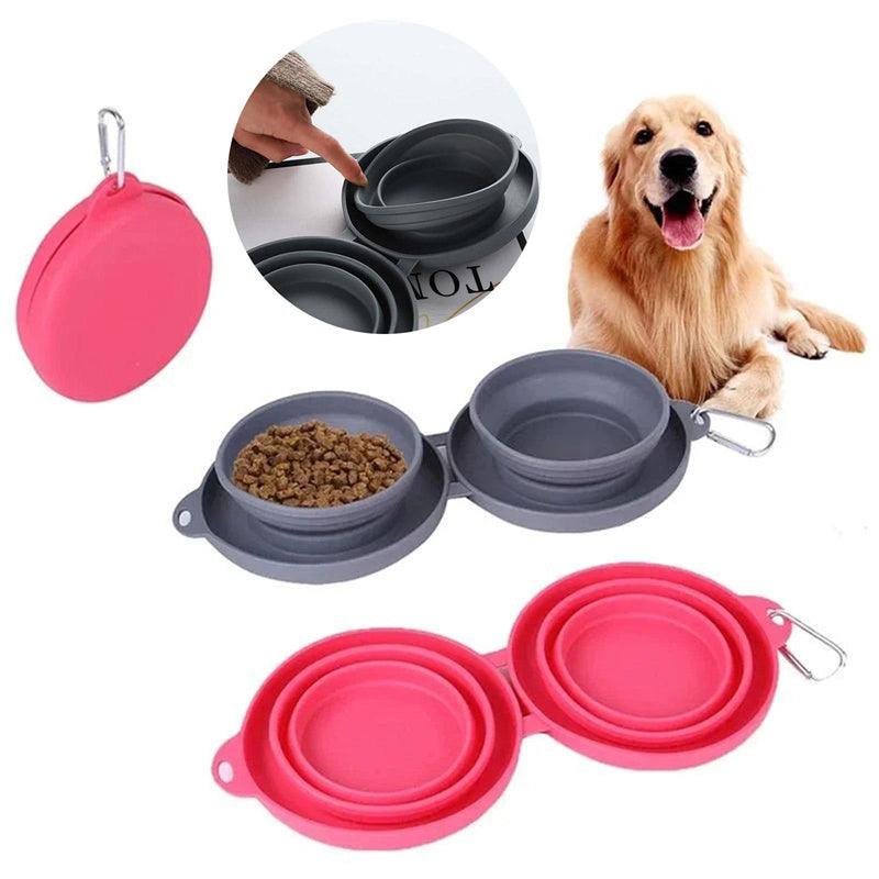 Pet Friendly Foldable Double Bowl - Pet Care - Easemill