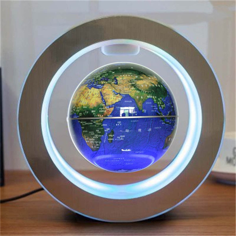 Anti Gravity Round Floating Globe with LED Map