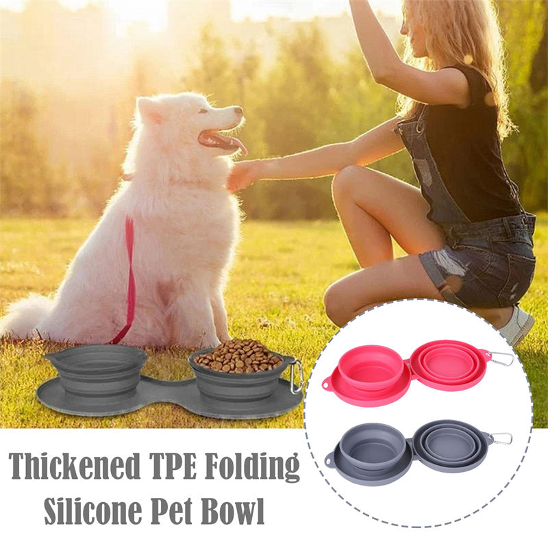 Pet Friendly Foldable Double Bowl - Pet Care - Easemill