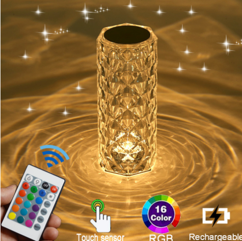 Acrylic Rechargeable Crystal Diamond Lamp - light - Easemill